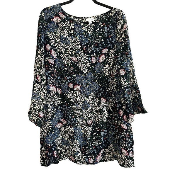 J. Jill Tops - J. Jill Flowy Floral Pullover Tunic Top Shirt Blouse Loose - Large